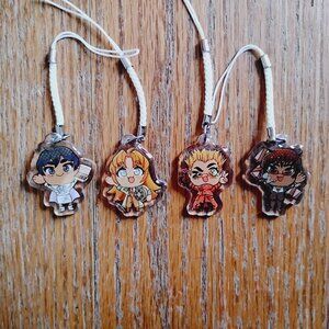 Trigun Milly Meryl Vash Wolfwood Small Phonecharm Keychain Set